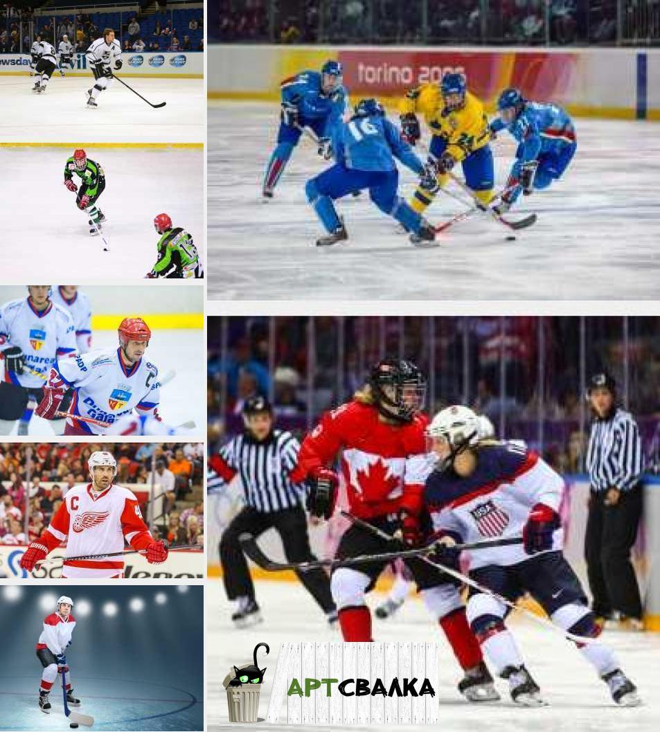 Хоккеисты на льду в хорошем разрешении | Hockey players on the ice in high resolution
