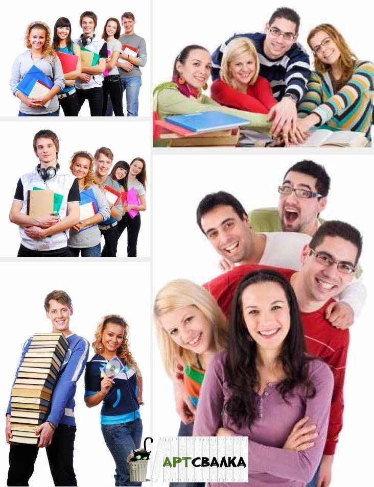 Счастливые студенты клипарт | Happy students clipart